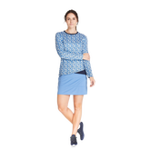 Azure Sky Crossover Crew Long Sleeve Top